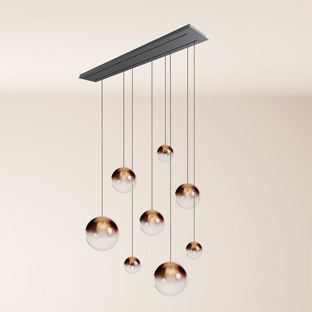 s.luce Orb lampada da tavolo 8 luci 160cm 2 file