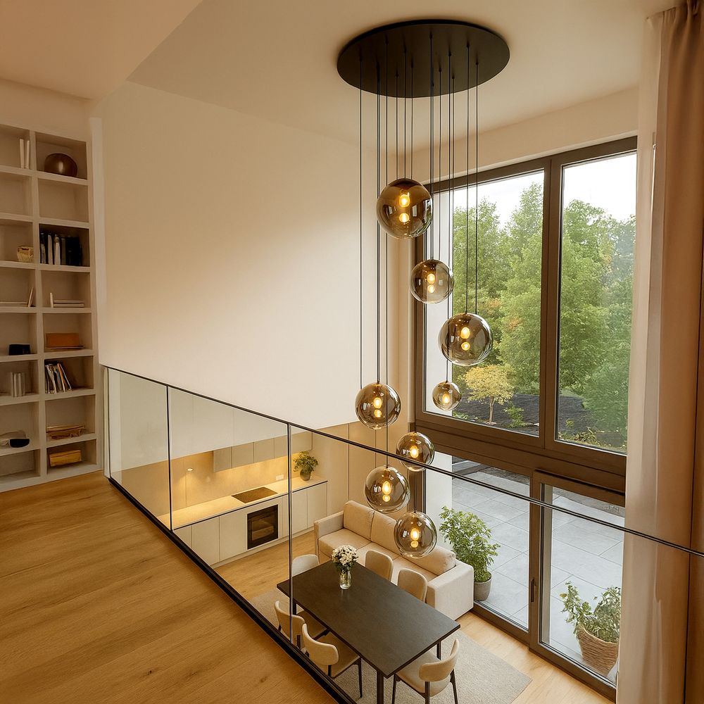 s.luce Orb gallery lampada a 8 luci modulare