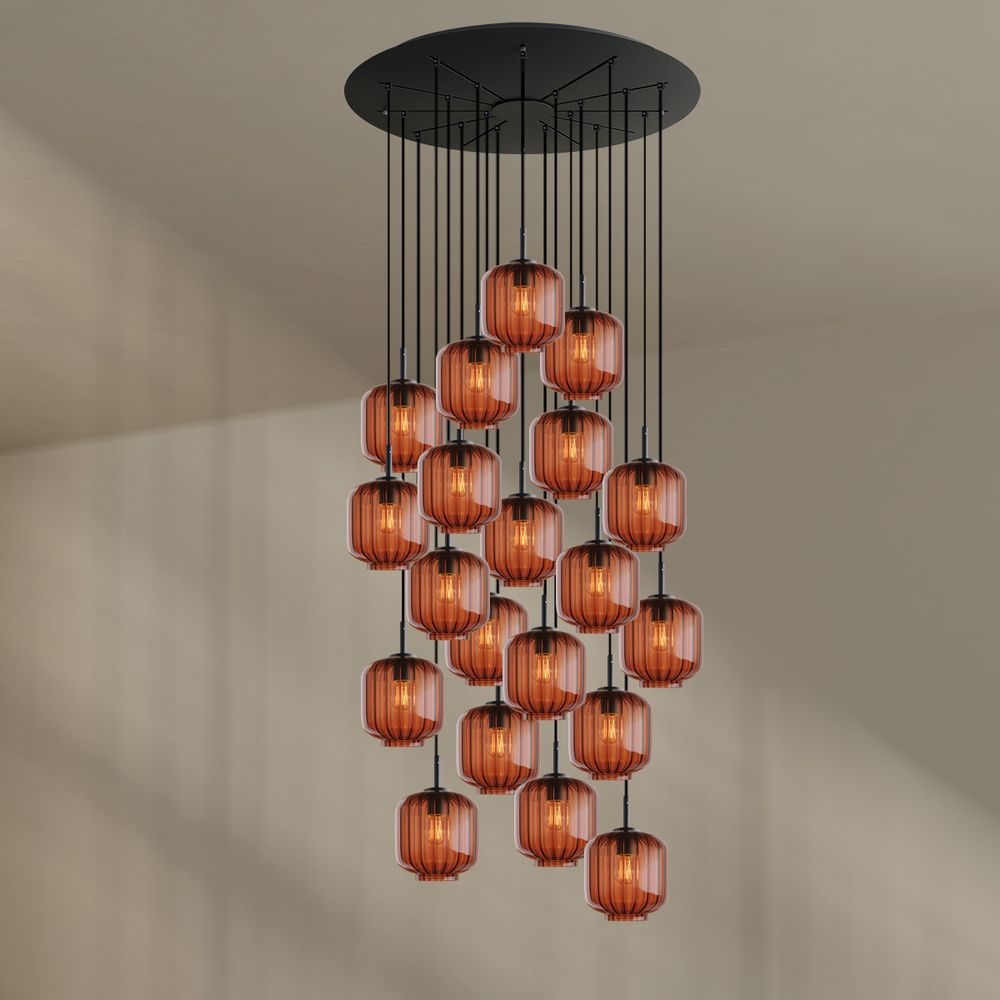 s.luce Velo gallery light 20 luci Ø 120cm baldacchino Ø 20cm