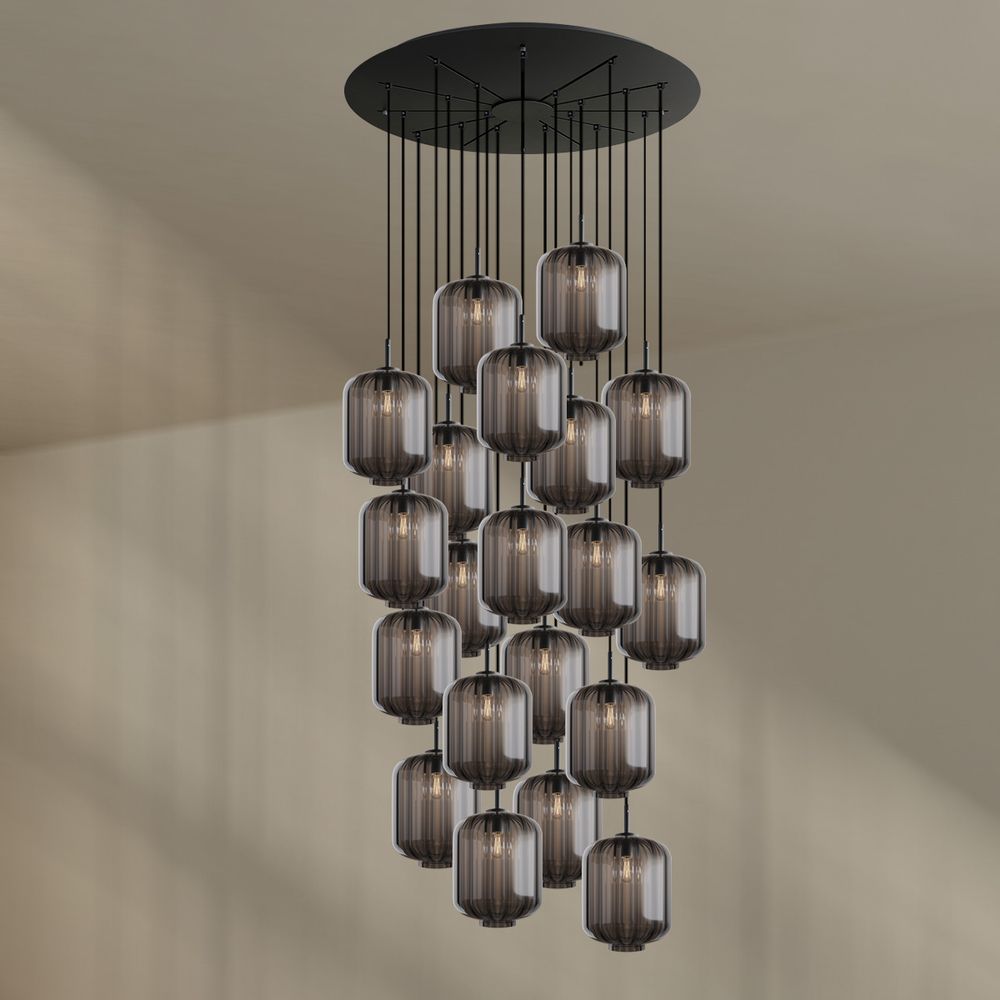 s.luce Velo lampada da galleria a 20 luci Ø 120cm Ø 25cm
