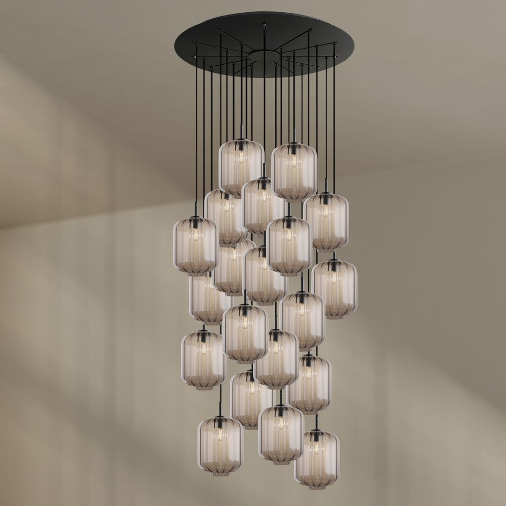 s.luce Velo lampada da galleria a 20 luci Ø 120cm Ø 25cm