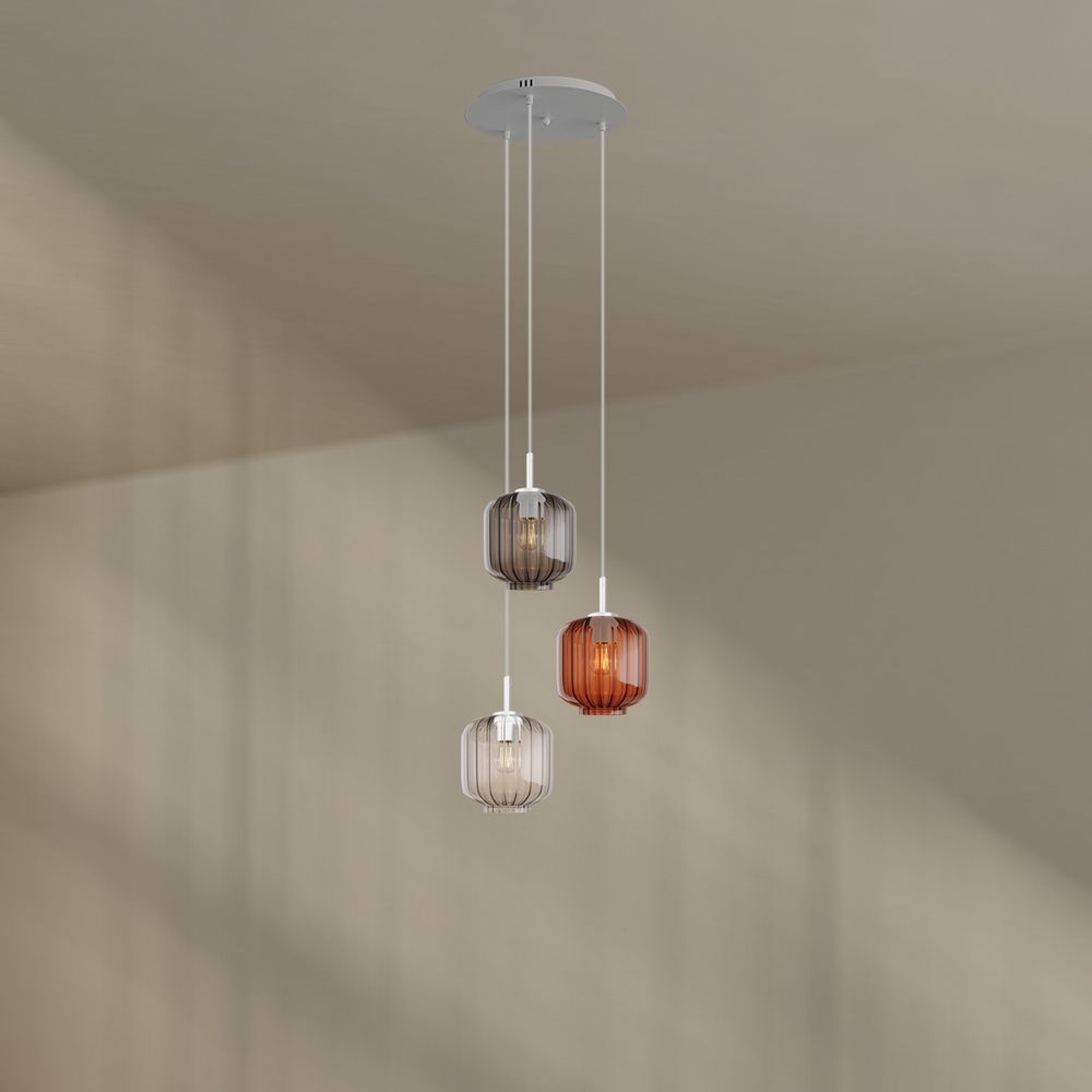 s.luce Velo lampada da galleria a 3 luci Ø 40cm baldacchino Ø 20cm