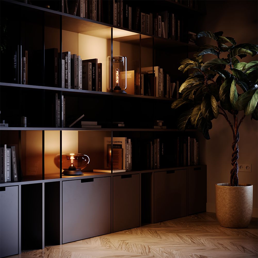 s.luce Cruet E27 designerska szklana lampa stołowa z włącznikiem