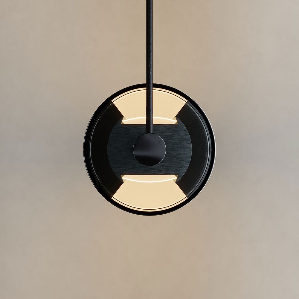 Lampa wisząca s.luce Ranya LED góra-dół ze szklaną osłoną i pilotem zdalnego sterowania