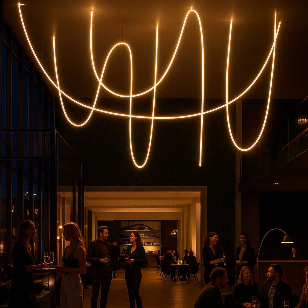 s.luce Arion organic LED gallery light XXL tuba ciepła biel