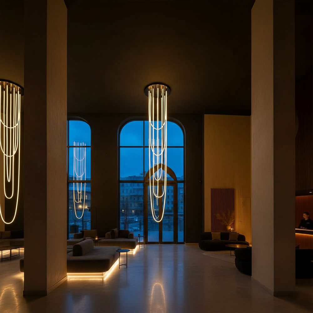 s.luce Arion organic LED gallery light XXL tuba ciepła biel