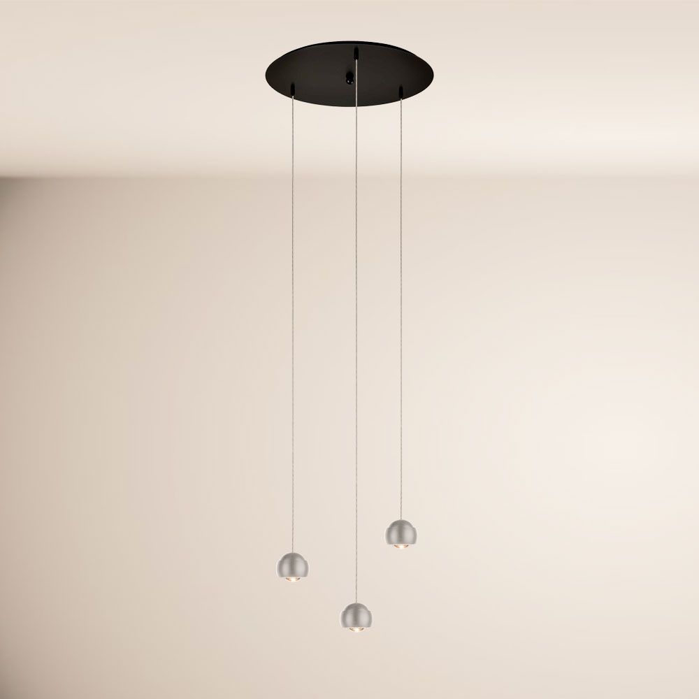 Lampa wisząca LED s.luce Beam z 3- lub 5-światłowym modułowym daszkiem