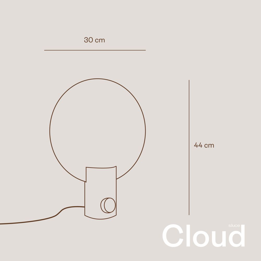 Lampa stołowa s.luce Cloud z przełącznikiem obrotowym