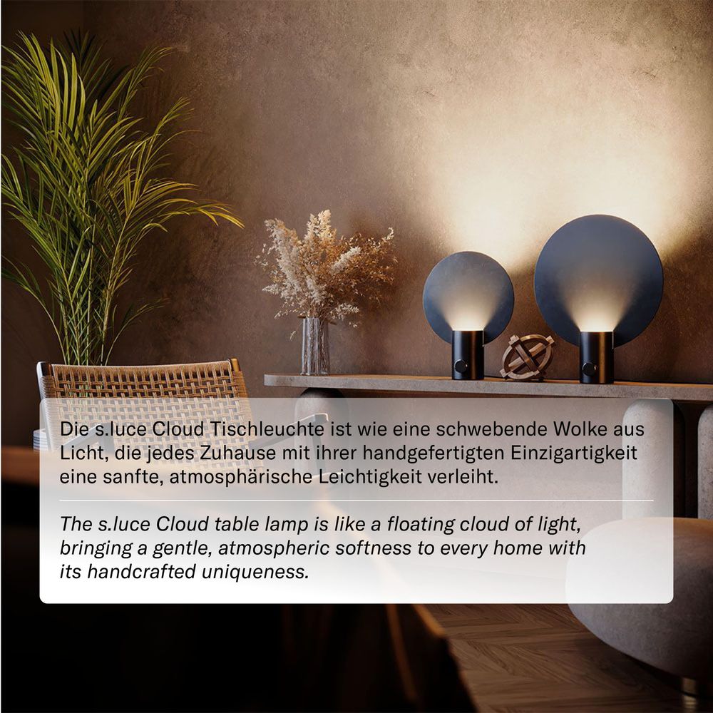Lampa stołowa s.luce Cloud z przełącznikiem obrotowym