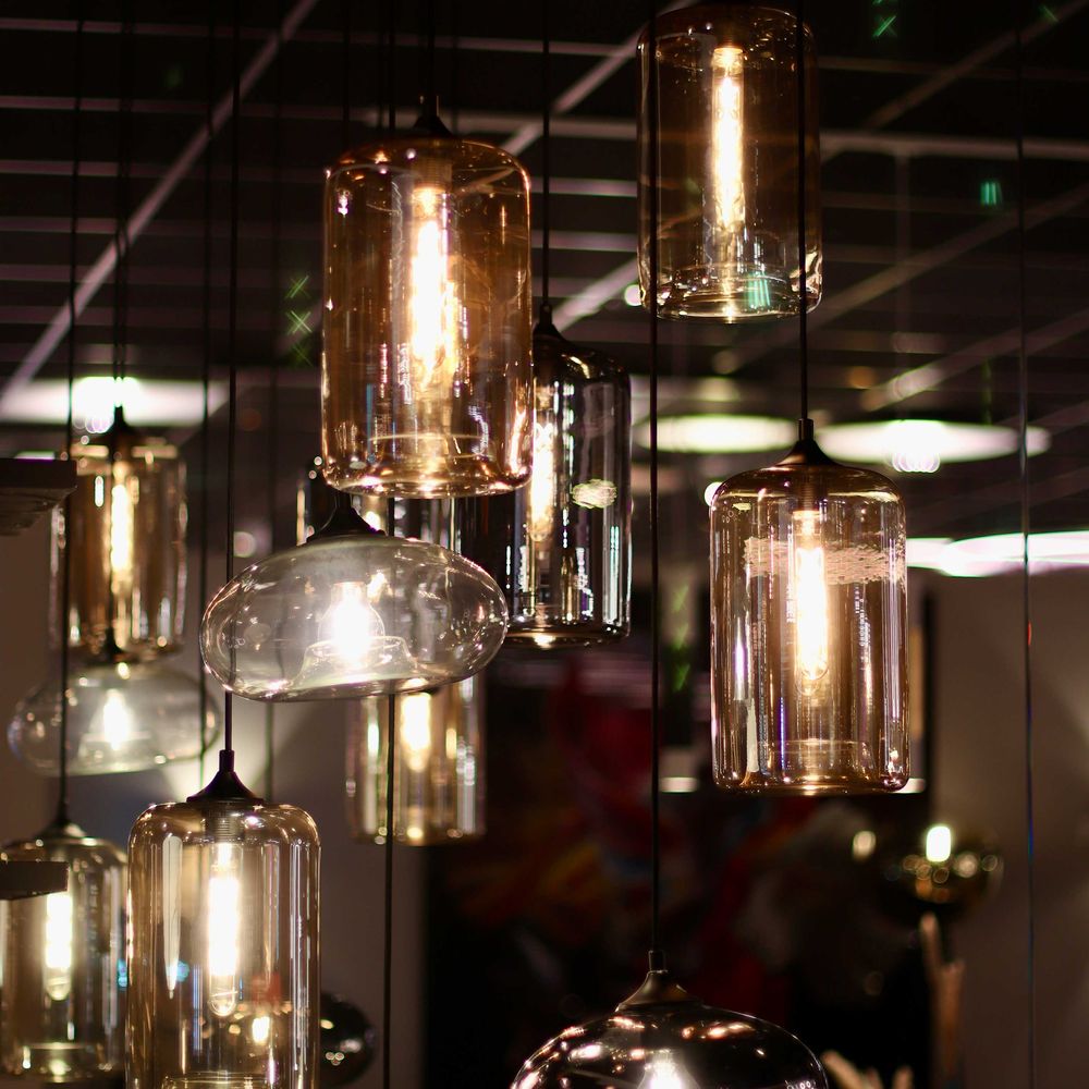 s.luce Cruet gallery lampa wisząca szklana bardzo długa 5m