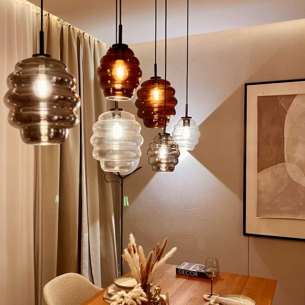 s.luce Echos lampa stołowa do jadalni 3-światło 120cm Ø 18/25cm