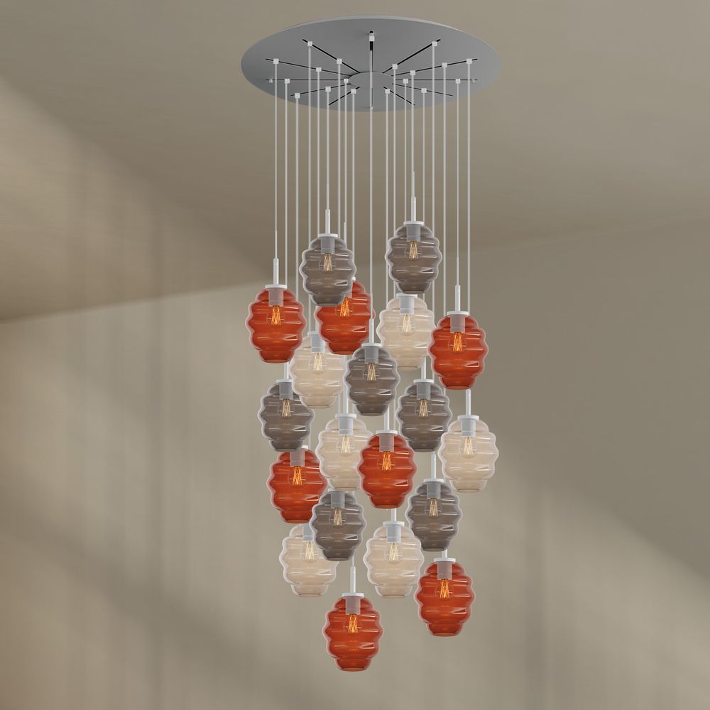 s.luce Echos gallery light 20-light Ø 120cm baldachim, Ø 18cm