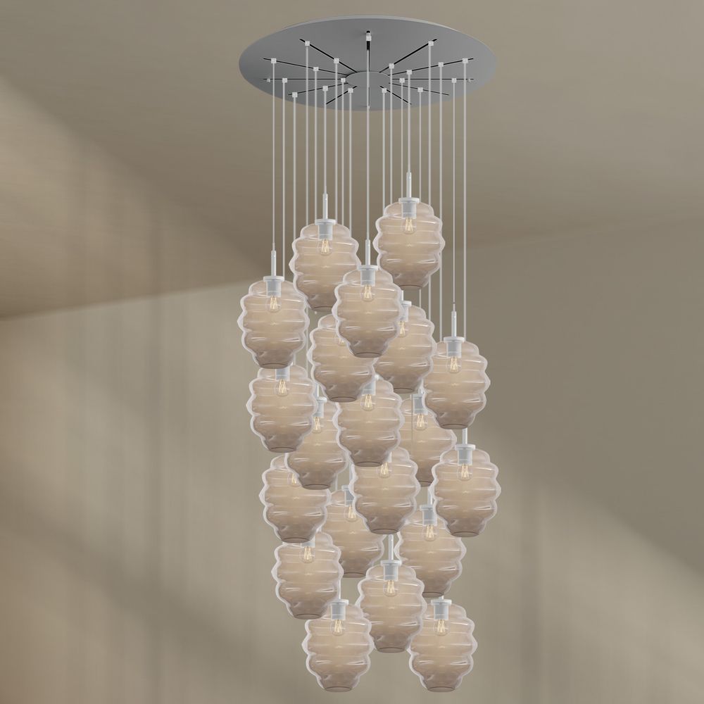 s.luce Echos gallery light 20-light Ø 120cm baldachim, Ø 25cm