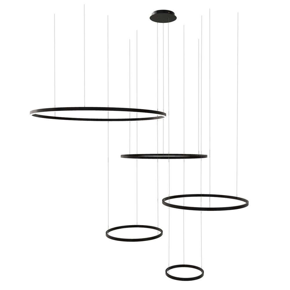 s.luce LED lampa wisząca pierścieniowa 5-światłowa mimośrodowa