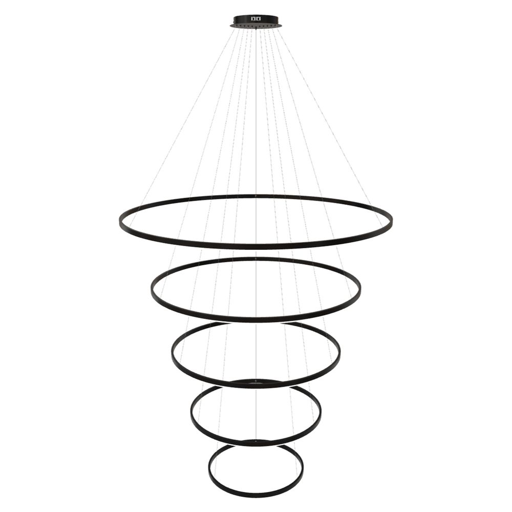 s.luce LED lampa wisząca pierścieniowa 5-płomienna centryczna