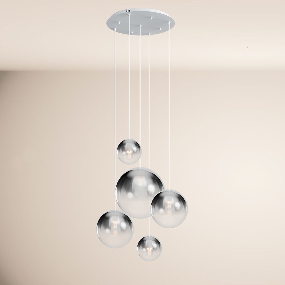 s.luce Orb 5-punktowa modułowa lampa galeryjna
