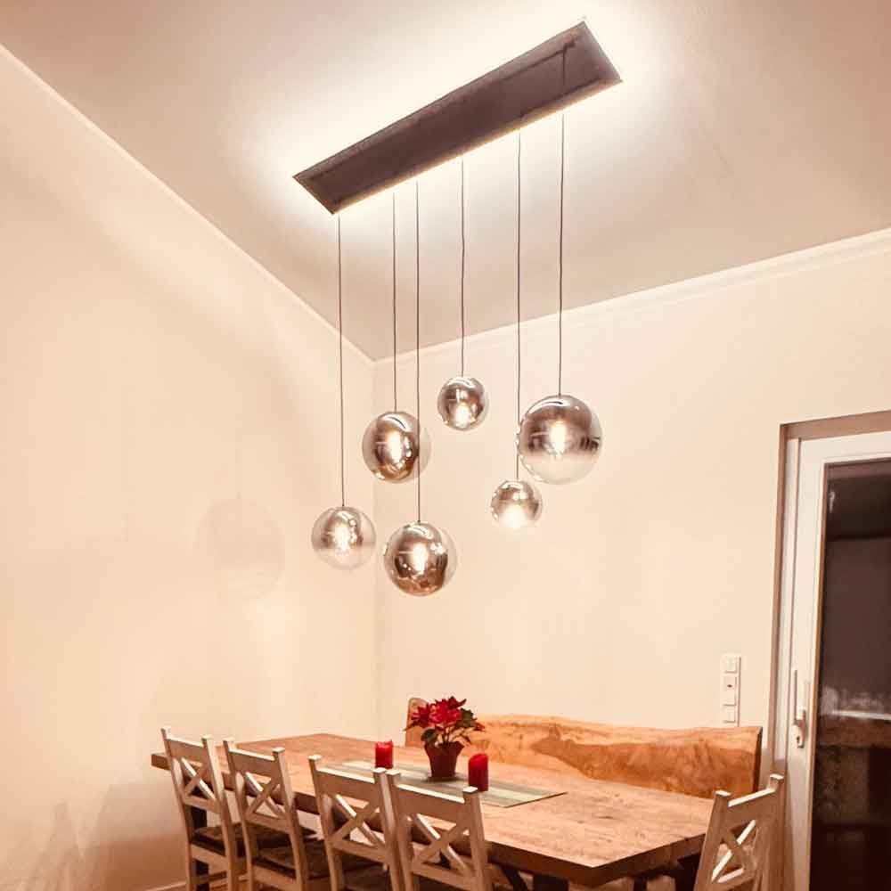 s.luce Orb lampa wisząca stołowa 5-światło 160cm