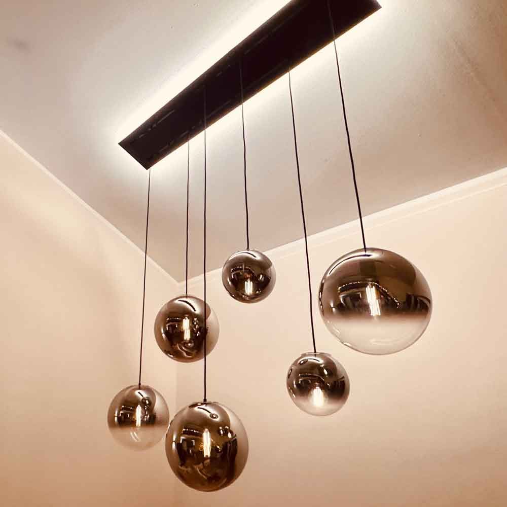 s.luce Orb lampa wisząca stołowa 5-światło 160cm