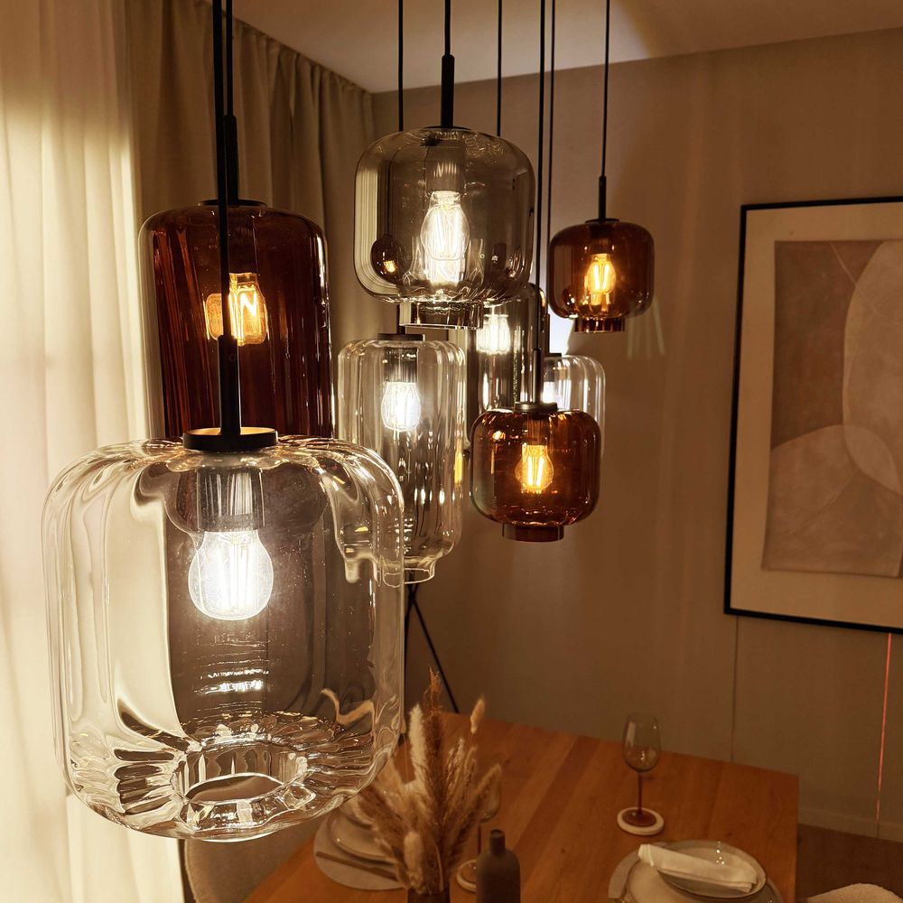 s.luce Velo lampa do jadalni 12-światło 200cm 3-rzędowa Ø 18/20/25cm